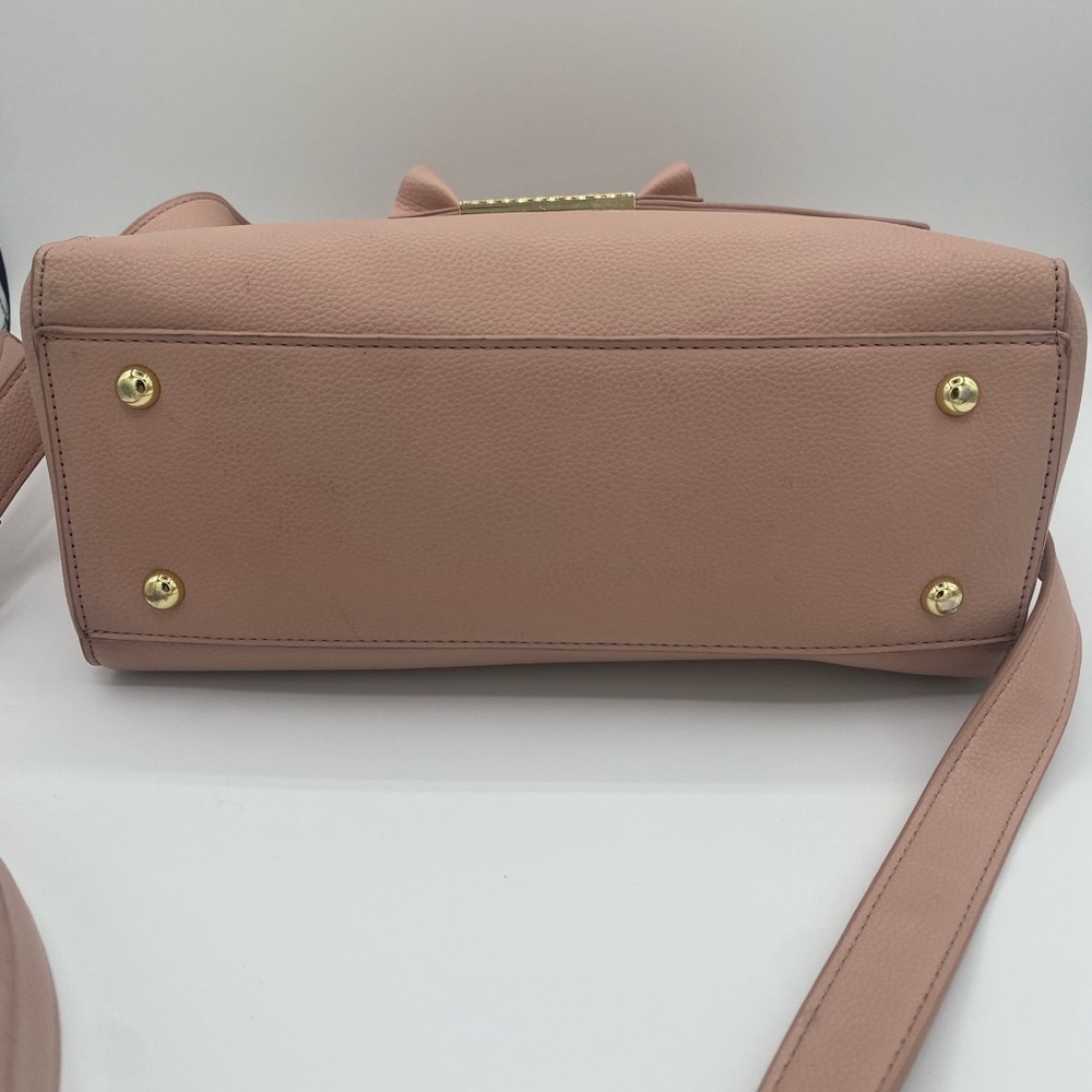 Blush Crossbody Bag with Ruffle Detail - Picture 5 of 11